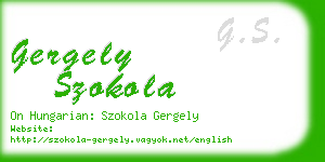 gergely szokola business card